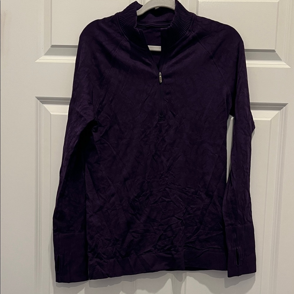 lululemon athletica Deep Purple Half-Zip Sweater